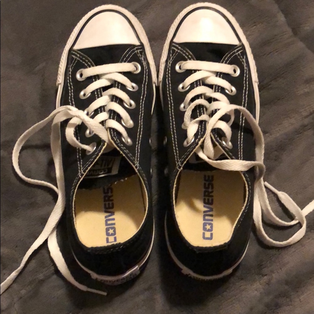 Black low top Converse